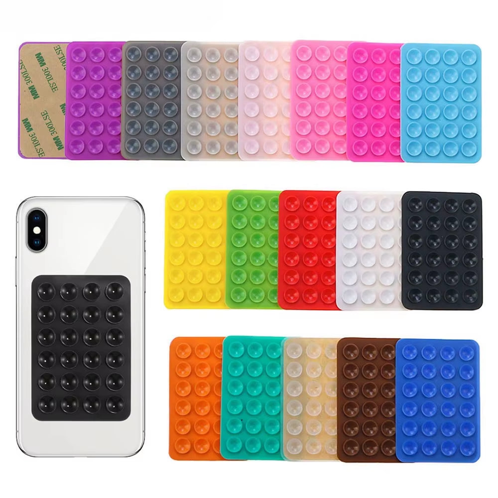 Silicone World Square Silicone Mobile Phone Fixing Suction Cup Car Mounted Bracket Phone Case Universal anti Slip Suction Cup
