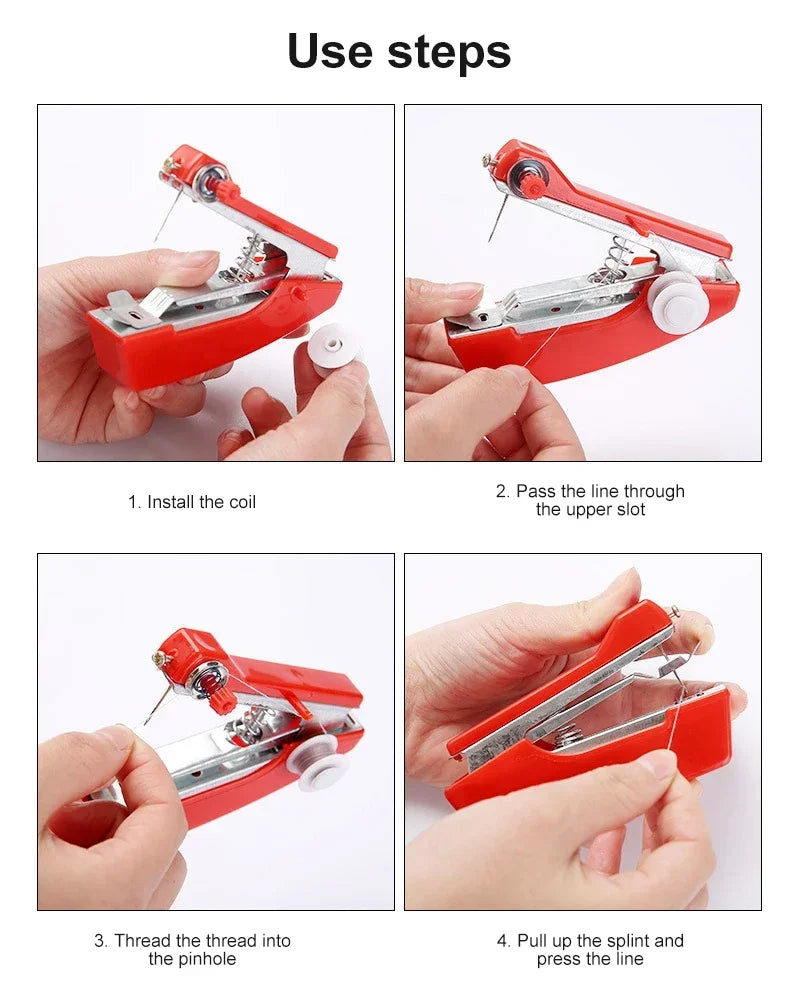 Portable Mini Cordless Stitch Machines Manual Sewing Machine Useful for DIY Household Clothes Leather Handheld Tools Accessories
