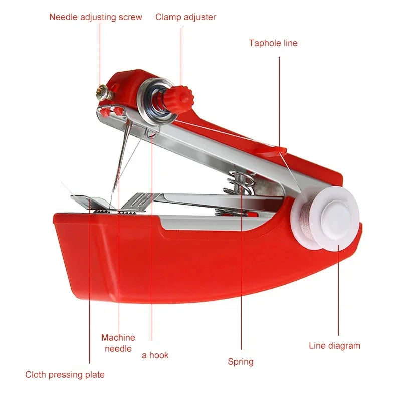 Portable Mini Cordless Stitch Machines Manual Sewing Machine Useful for DIY Household Clothes Leather Handheld Tools Accessories
