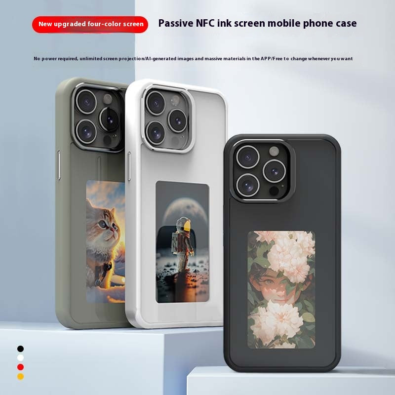 NFC Projection Screen Four-Color E-Ink Screen Bracket Phone Case