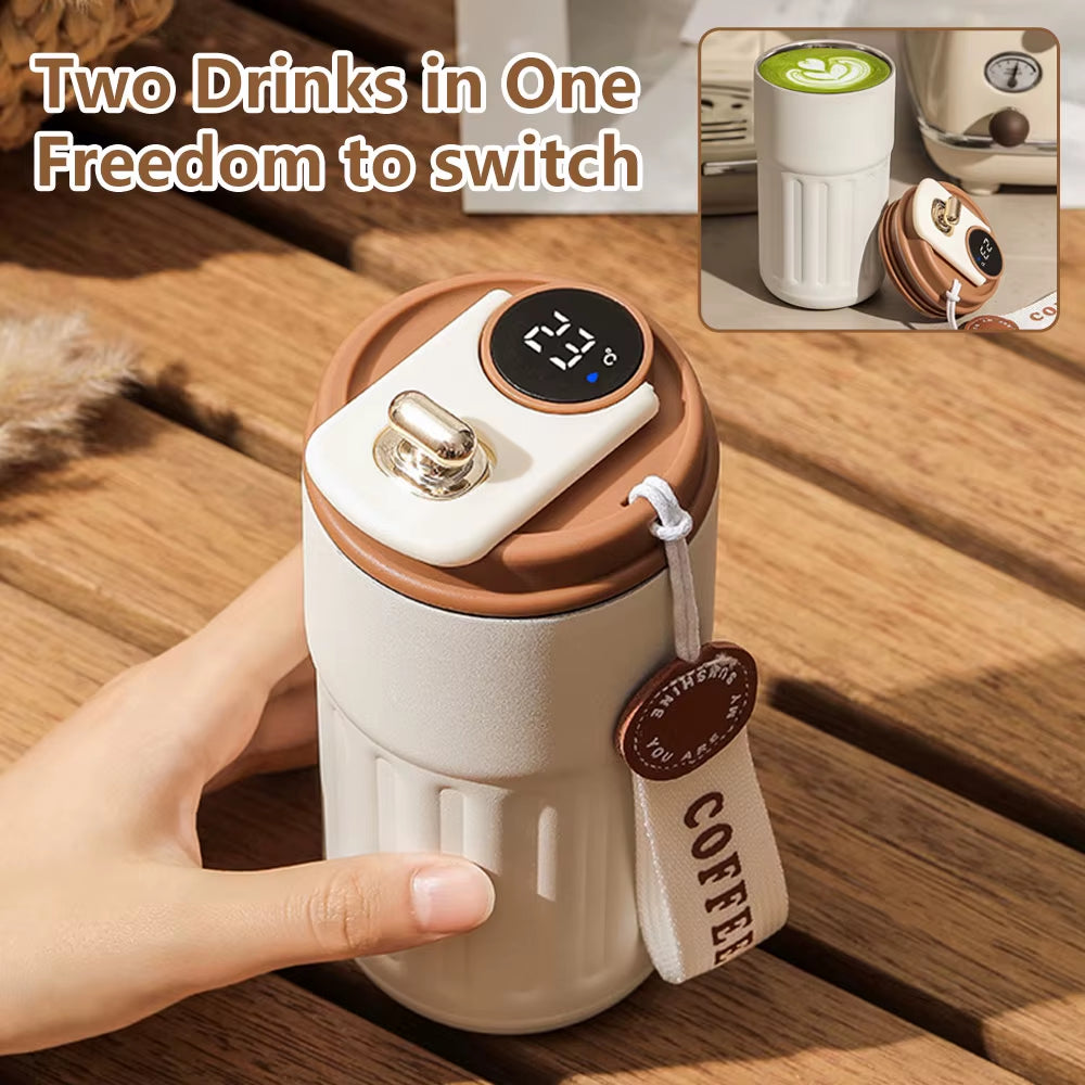 Smart Thermos Bottle Water with Digital Display Temperature Thermos Coffee Mug Stainless Steel Thermos Cup