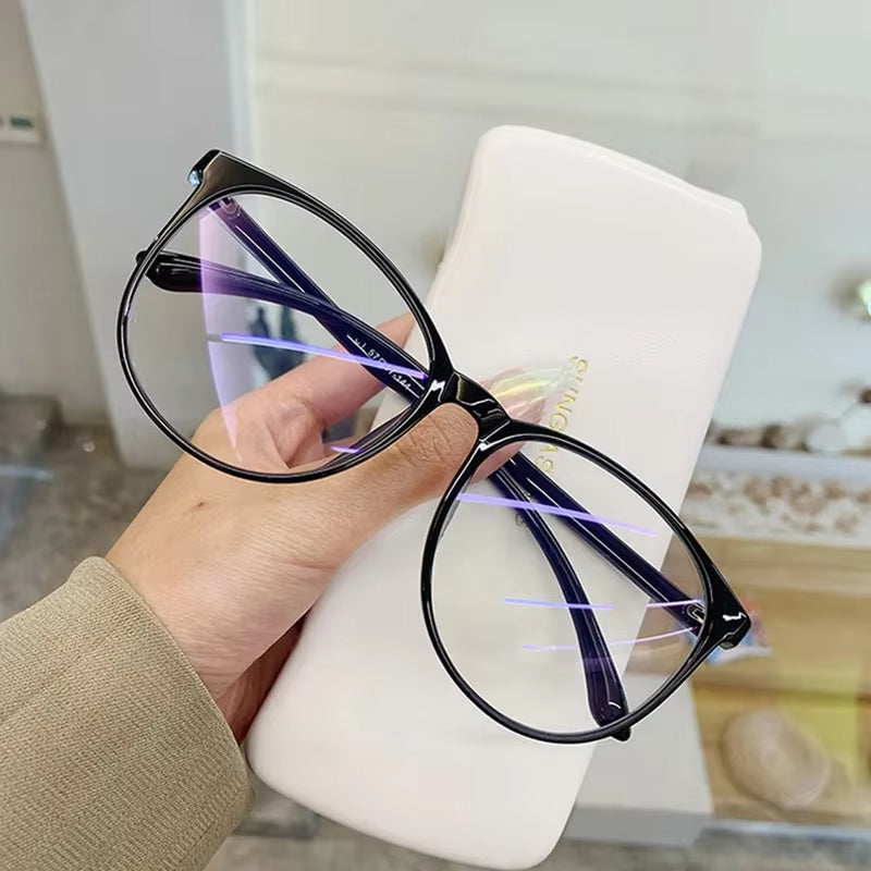 Transparent anti Blue Light Glasses Women Men round Frame Korean Fashion Eyeglasses Optical Eye Protection Spectacle Eyewear