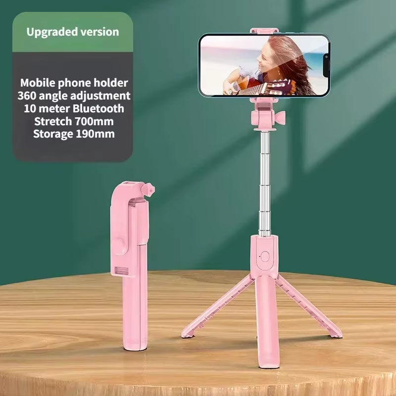 Selfie Stick Wireless Tripod Stand with Light Bluetooth Remote Extendable Tripod for Iphone Mobile Phone Tiktok Live Streaming