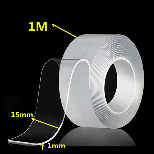 Waterproof Transparent Double Sided Nano Tape Reuse Home Tapes Adhesives Porcelain Wood Metal Plastic Super Glue