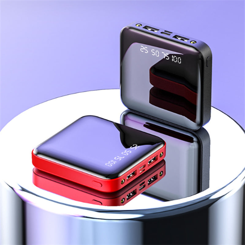 Mini Power Bank 20000 Mah Portable Mirror Digital Display Power Bank